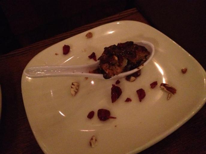 CULINARY FIGHT CLUB AT BLOKES AND BIRDS PUBLIC HOUSE – NOVEMBER 21ST 2013 - WINNING BITE